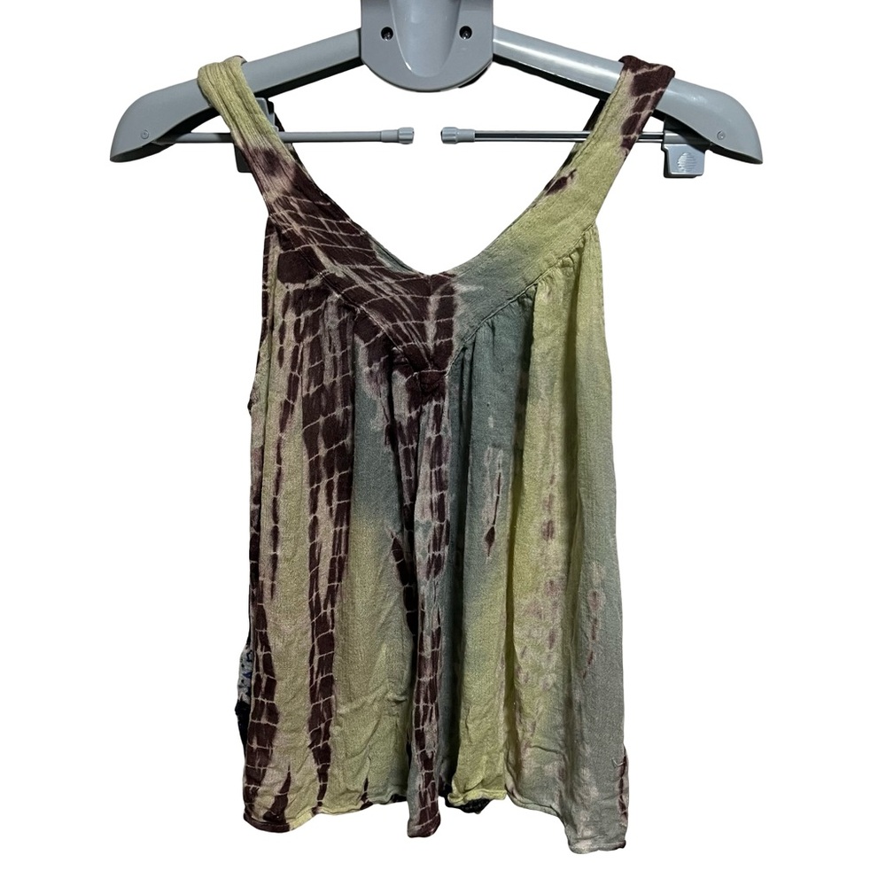 touch in SOL Tie-Dye Camisole in Green and Blue